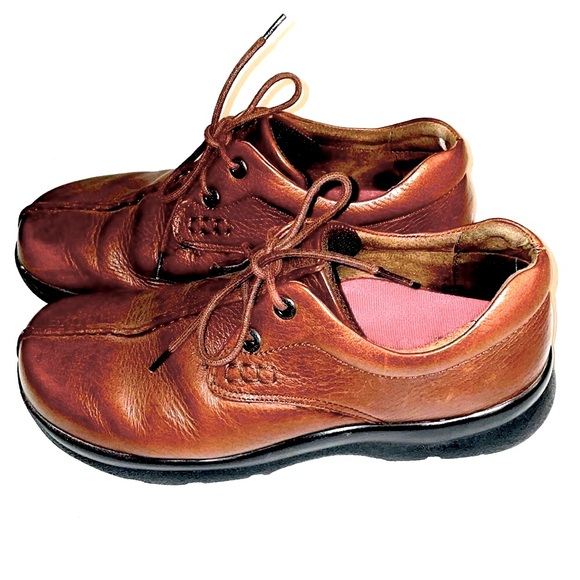 Aetrex Other - Men’s Sz 9 AETREX EUC Brown Lace Up Oxford Casual Walker Brown Leather Shoes